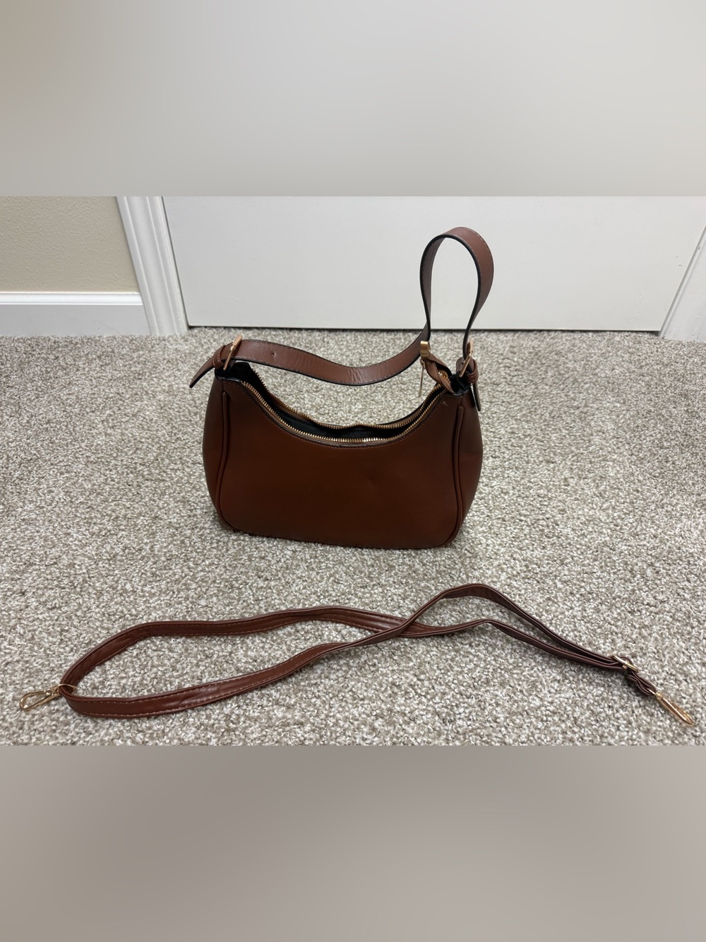 Brown Leather Shoulder Bag